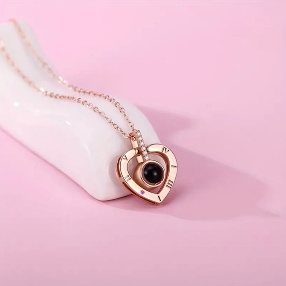 Projection Necklace 100 Languages I Love You Pendant Jewelry For Lover - Picture 8 of 9